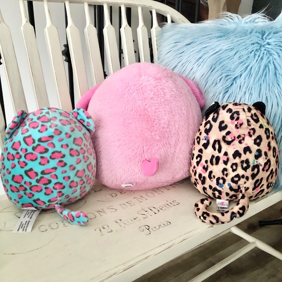 Squishmallows, Set of 3, Chelsea the Cheetah, Chasen, Pink Dog, DUMA, Cheetah - Picture 4 of 11